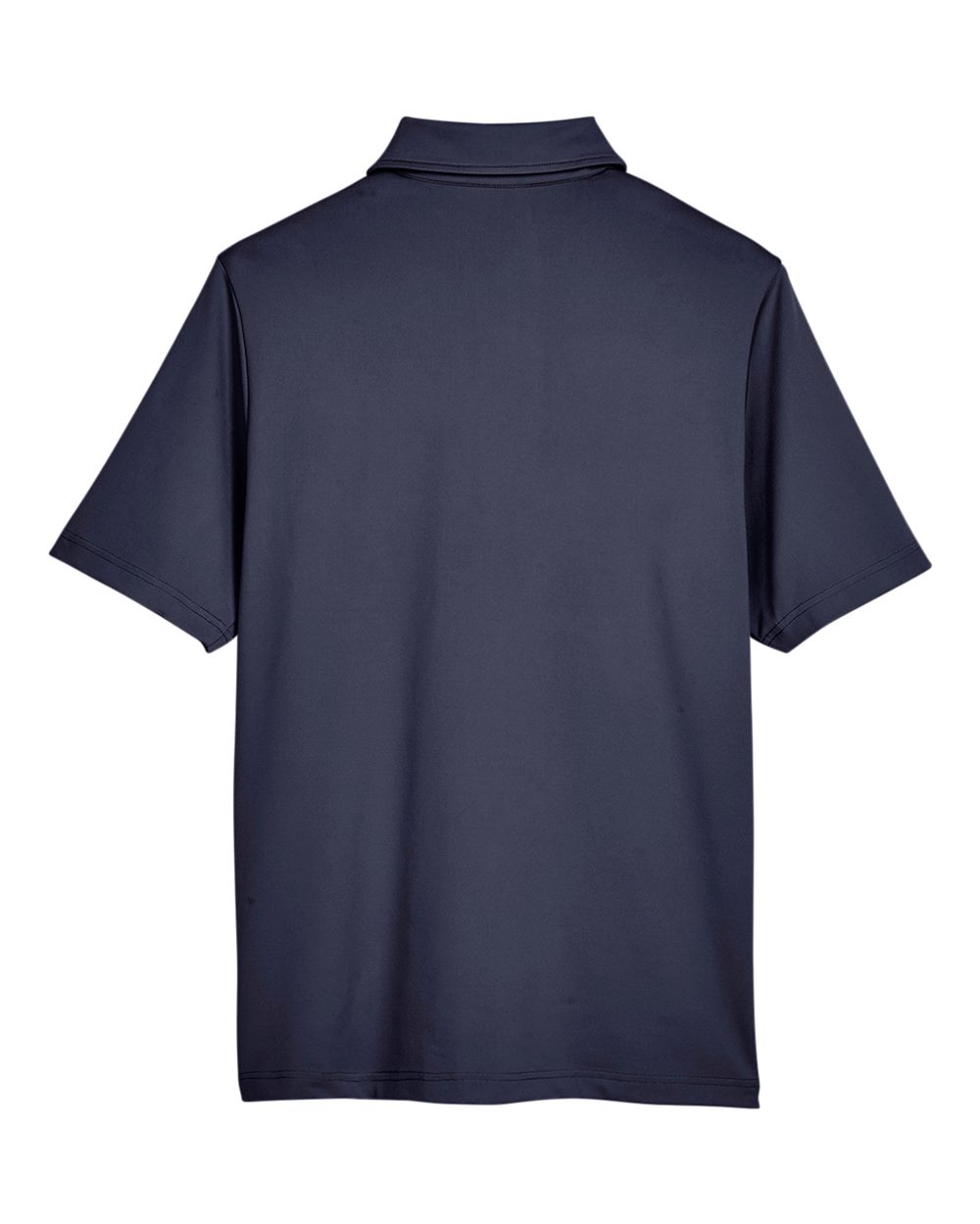 Rear View of Navy Men's CrownLux Performance® Range Flex Polo - DG21