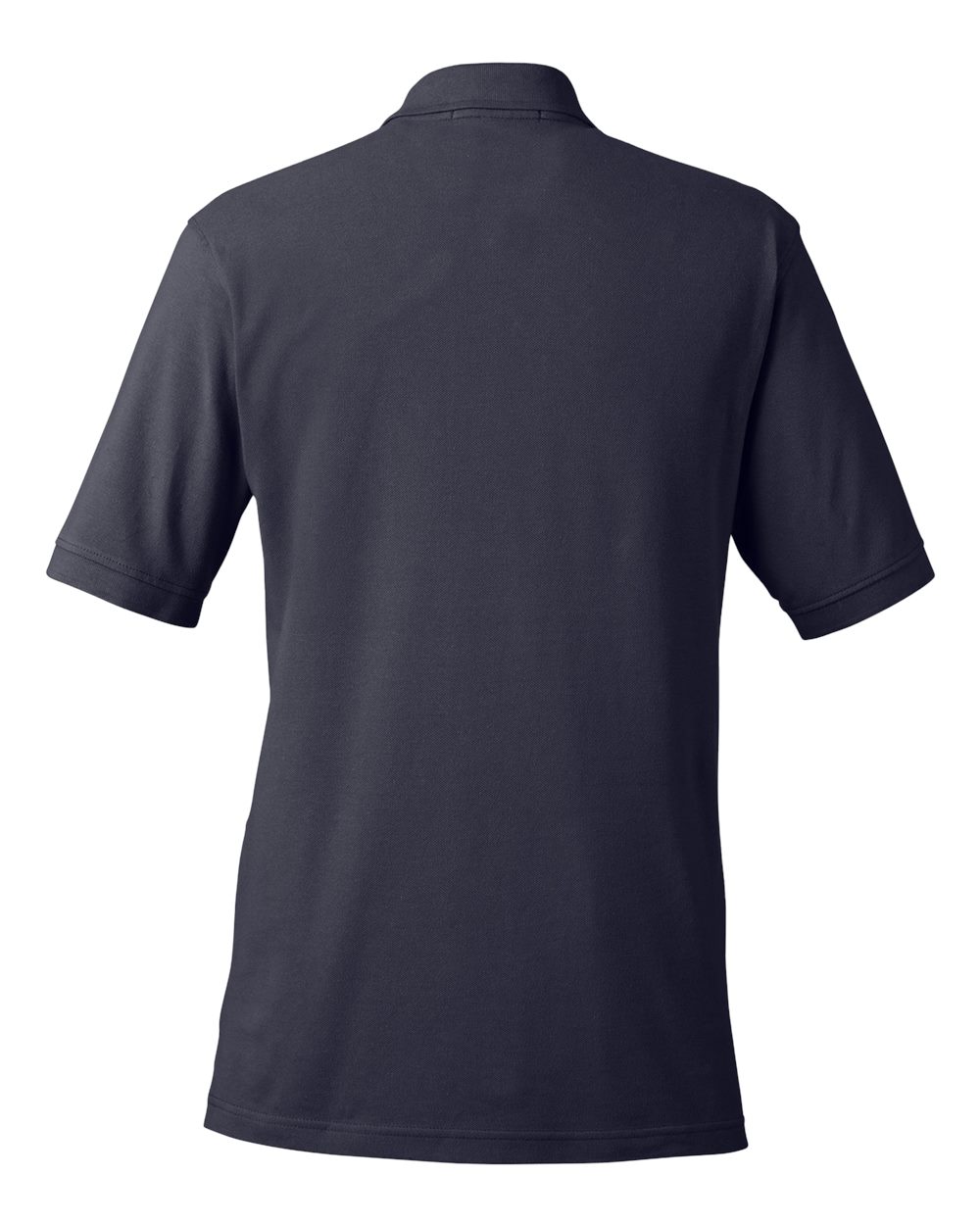 Rear View of Navy Men's Pique Polo - M200