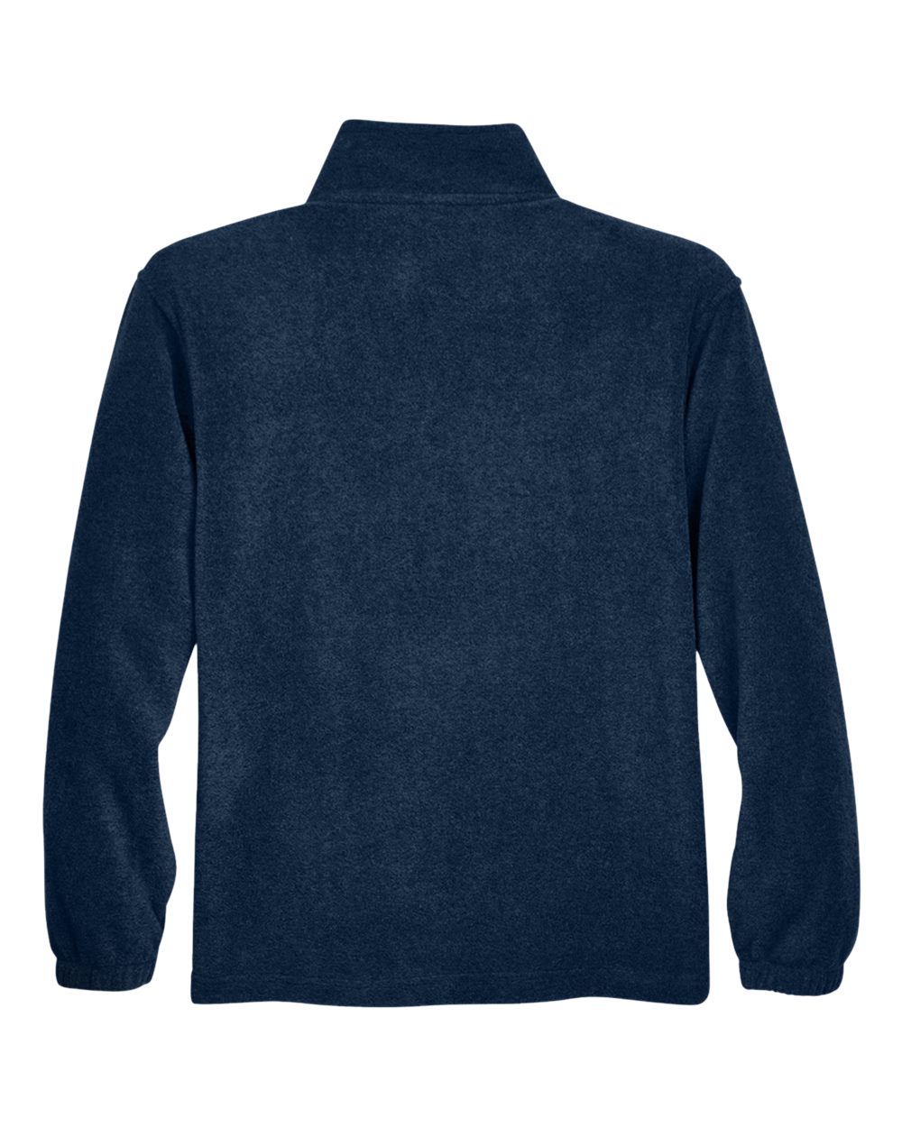 Rear View of Navy Men's Quarter-Zip Fleece Pullover - M980