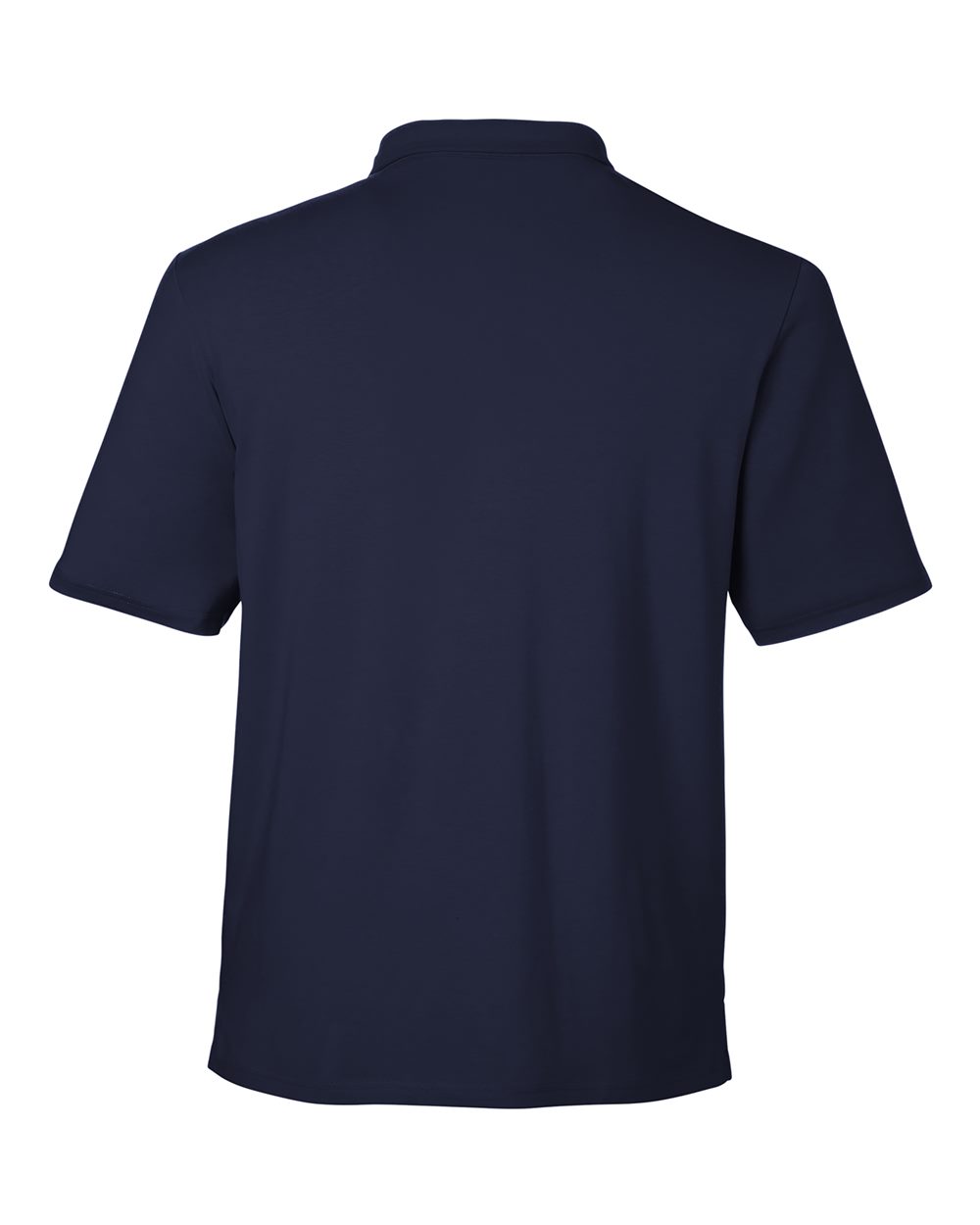 Rear View of Navy Men's Raleigh Stretch Polo - DG120