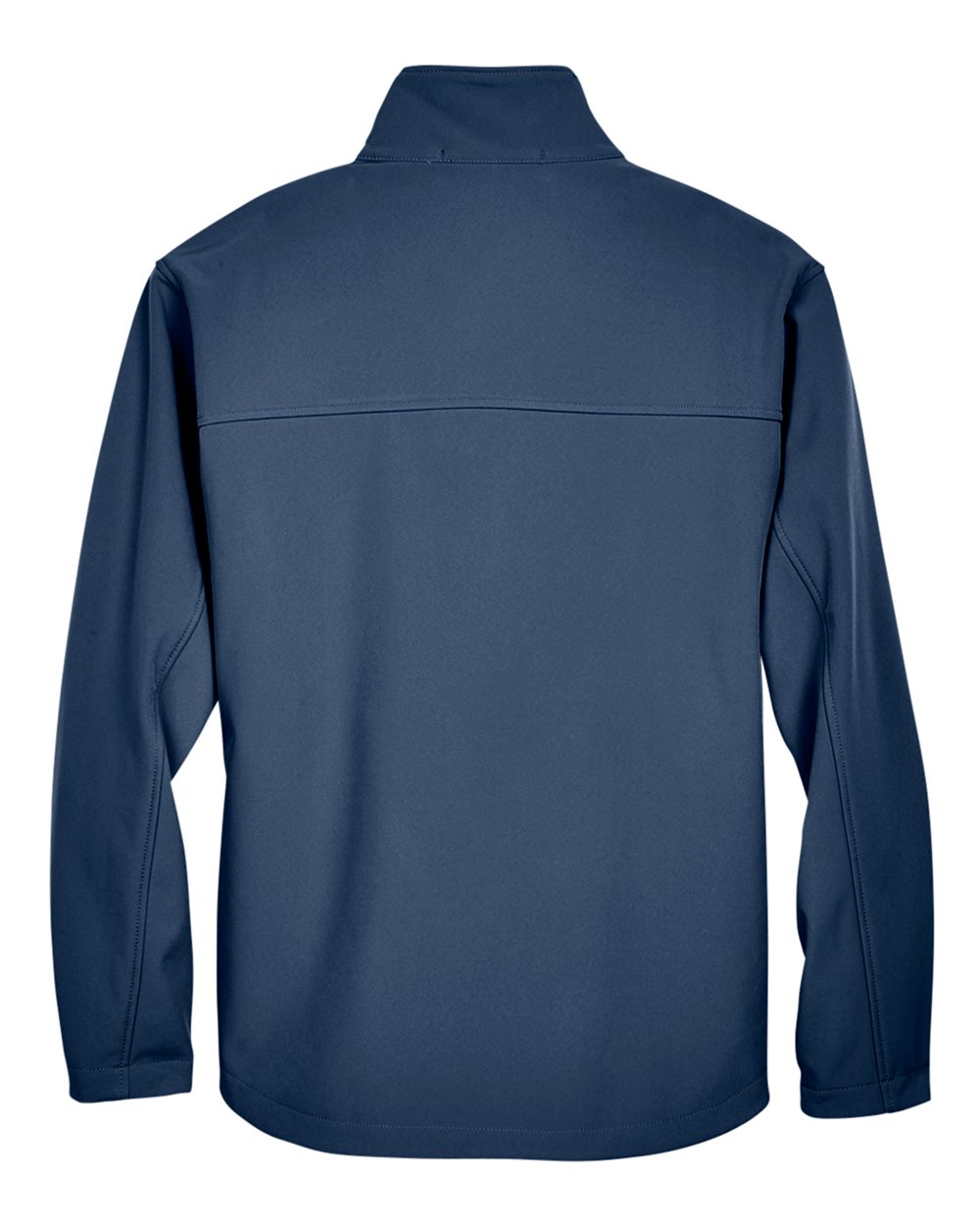Rear View of Navy Men's Soft Shell Jacket - D995