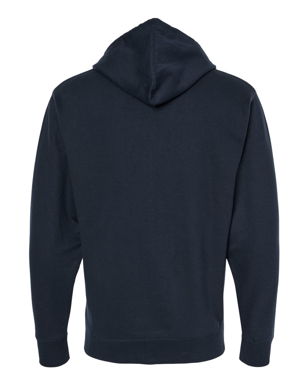 Rear View of Navy Midweight Full-Zip Hooded Sweatshirt - SS4500Z