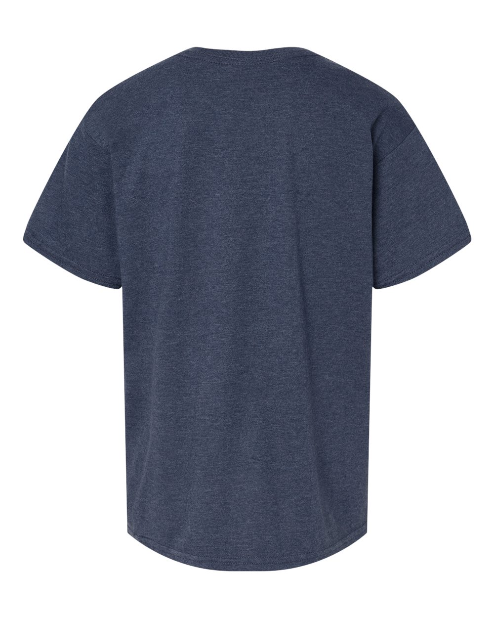 Rear View of Navy Mist Softstyle® Youth CVC T-Shirt - 64000BCVC