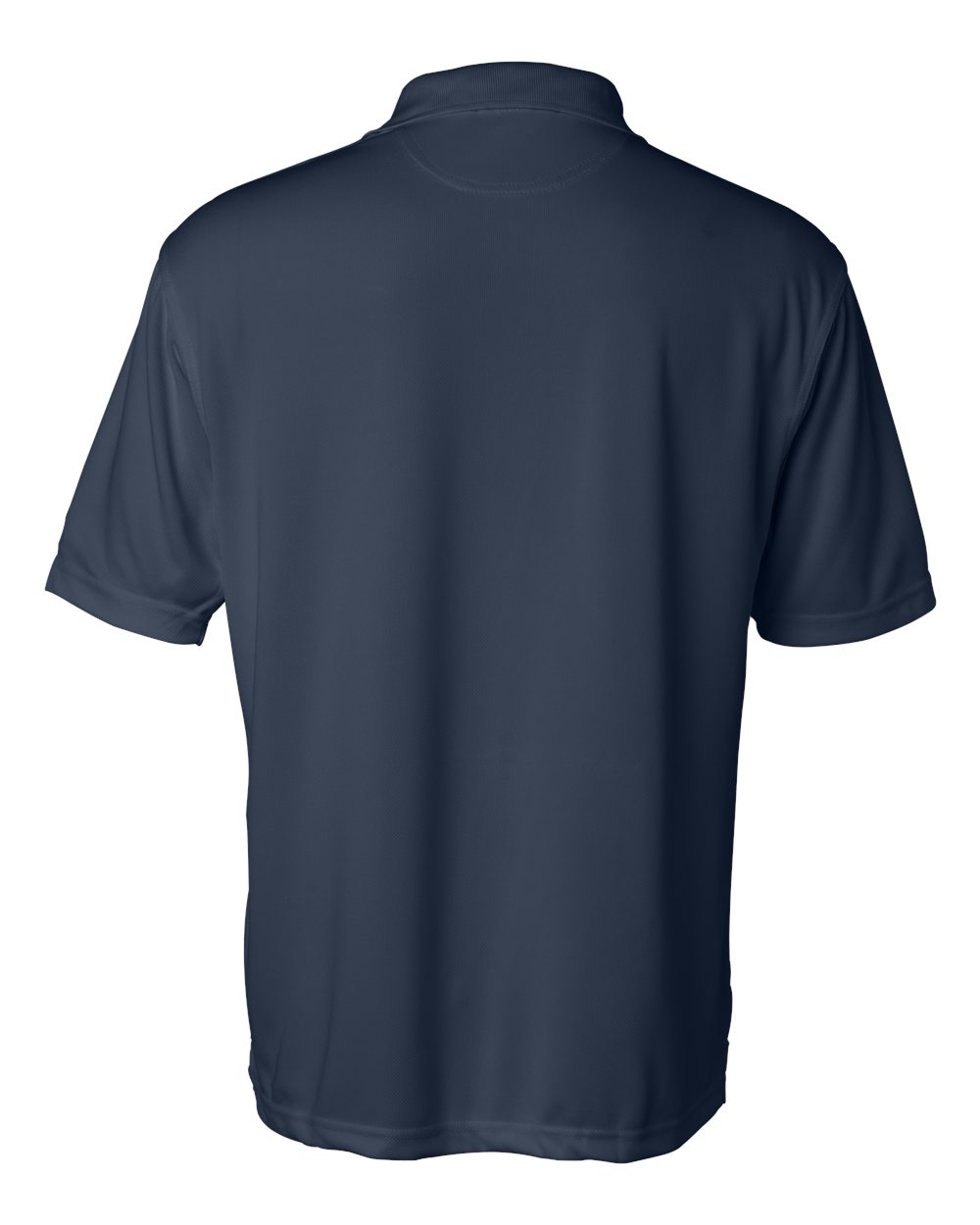 Rear View of Navy Moisture Free Mesh Polo - 0469