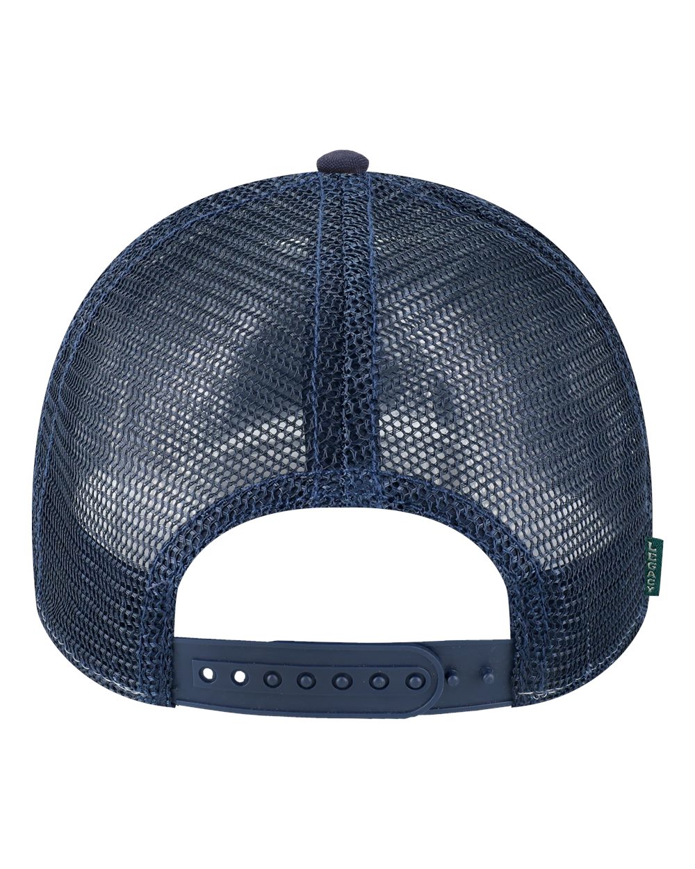 Rear View of Navy/ Navy Lo-Pro Snapback Trucker Cap - LPS