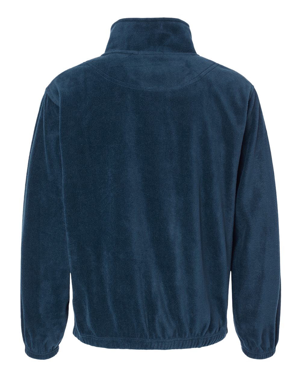 Rear View of Navy Polar Fleece Full-Zip Jacket - 3062