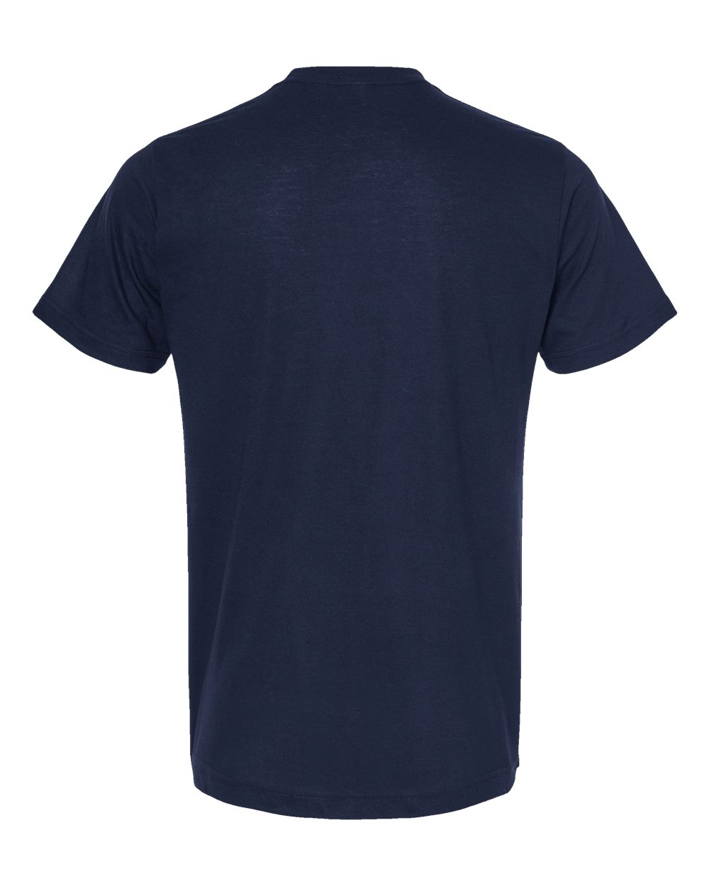Rear View of Navy Poly-Rich T-Shirt - 241