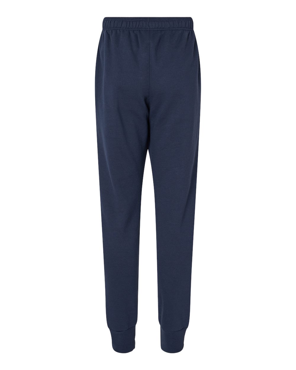 Rear View of Navy Powerblend® Fleece Joggers - P930