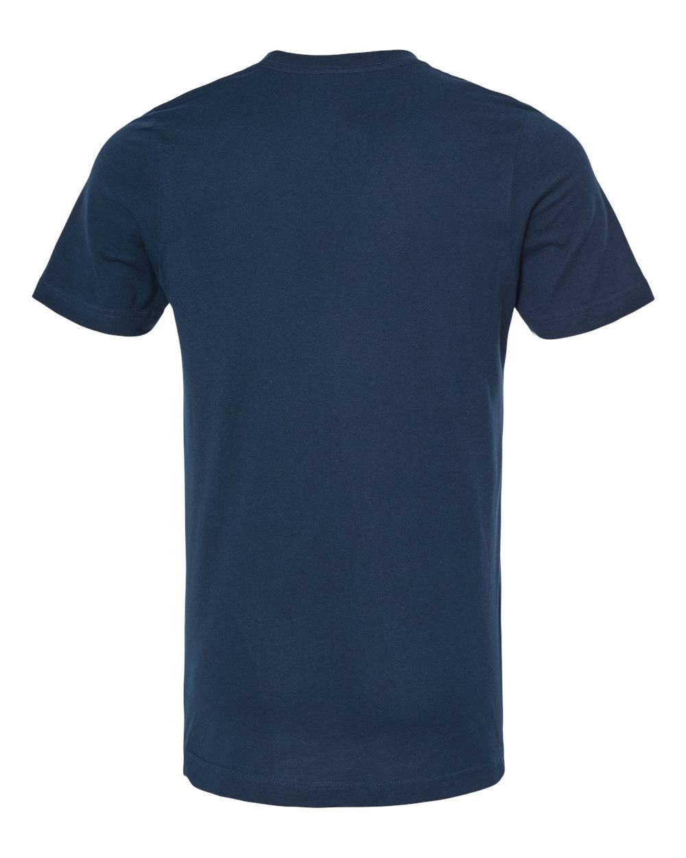 Rear View of Navy Premium Cotton T-Shirt - 502
