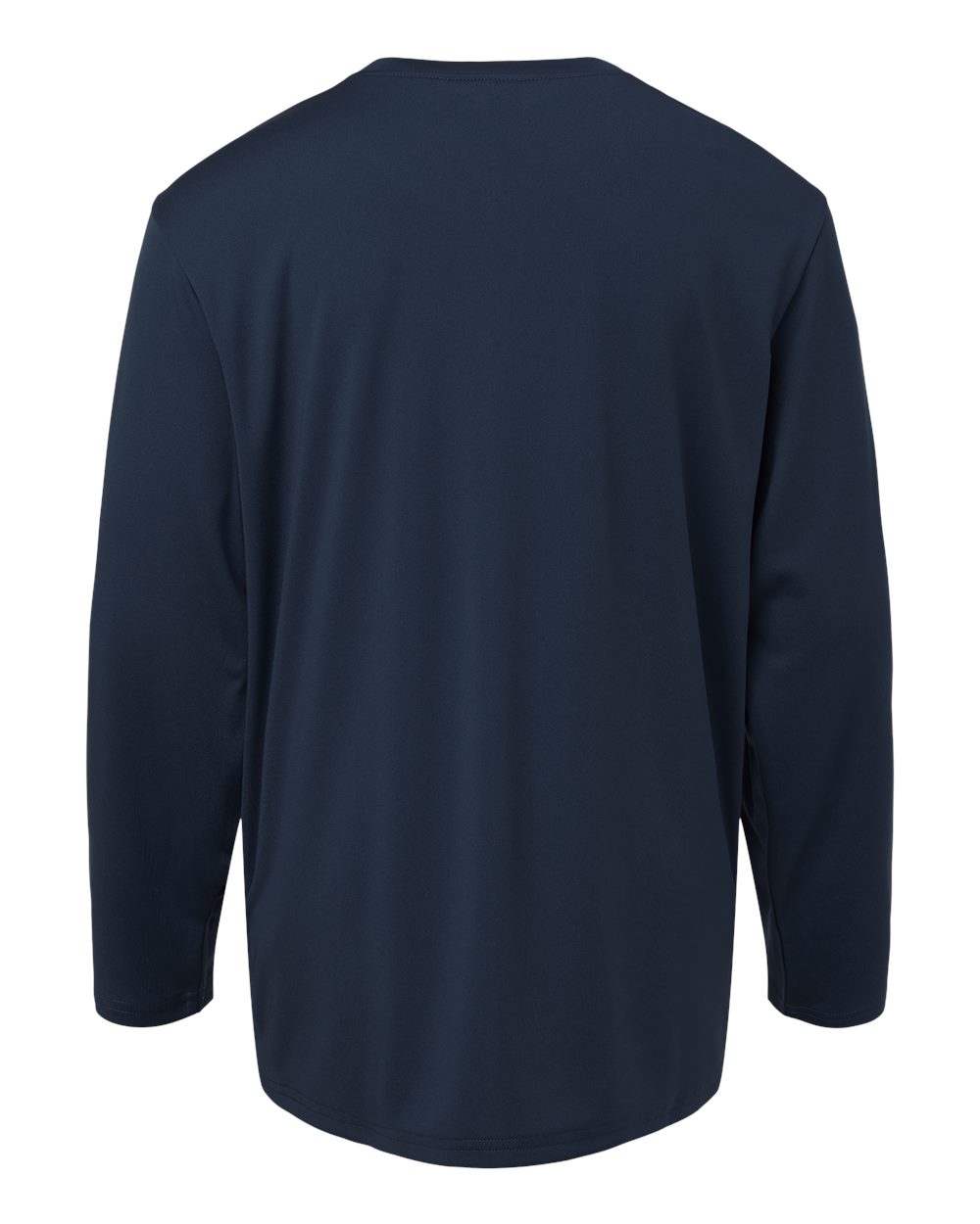 Rear View of Navy Pro-Lock Youth Performance Long Sleeve T-Shirt - 48400Y