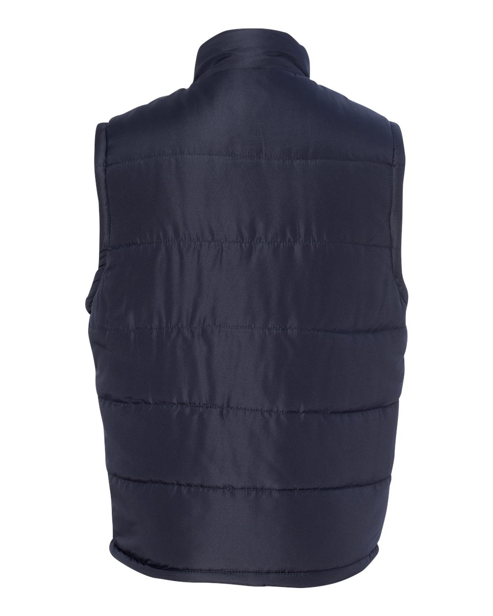 Rear View of Navy Puffer Vest - 8700