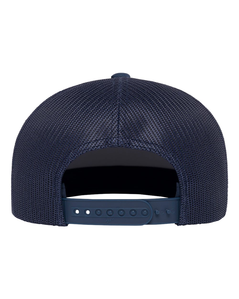 Front View of Navy Retro High Profile Trucker Cap - 6609