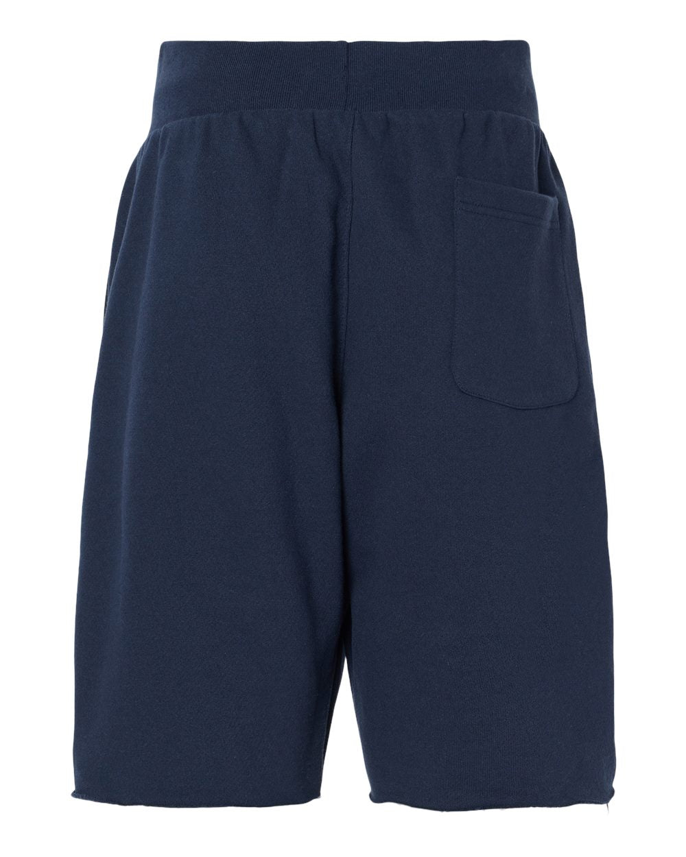 Rear View of Navy Reverse Weave® Shorts - RW26