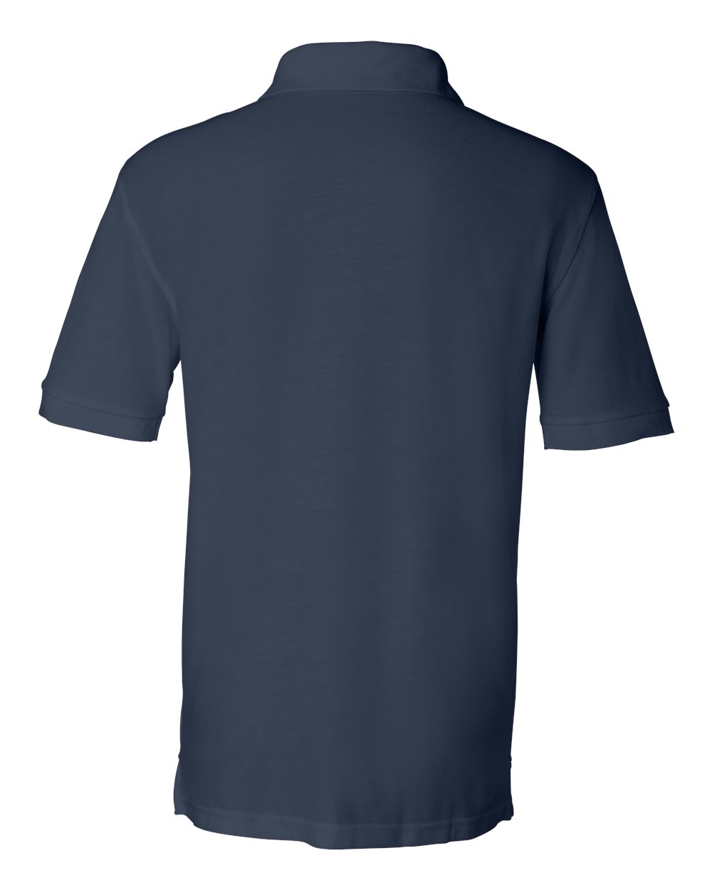 Rear View of Navy Silky Smooth Piqué Polo - 0500