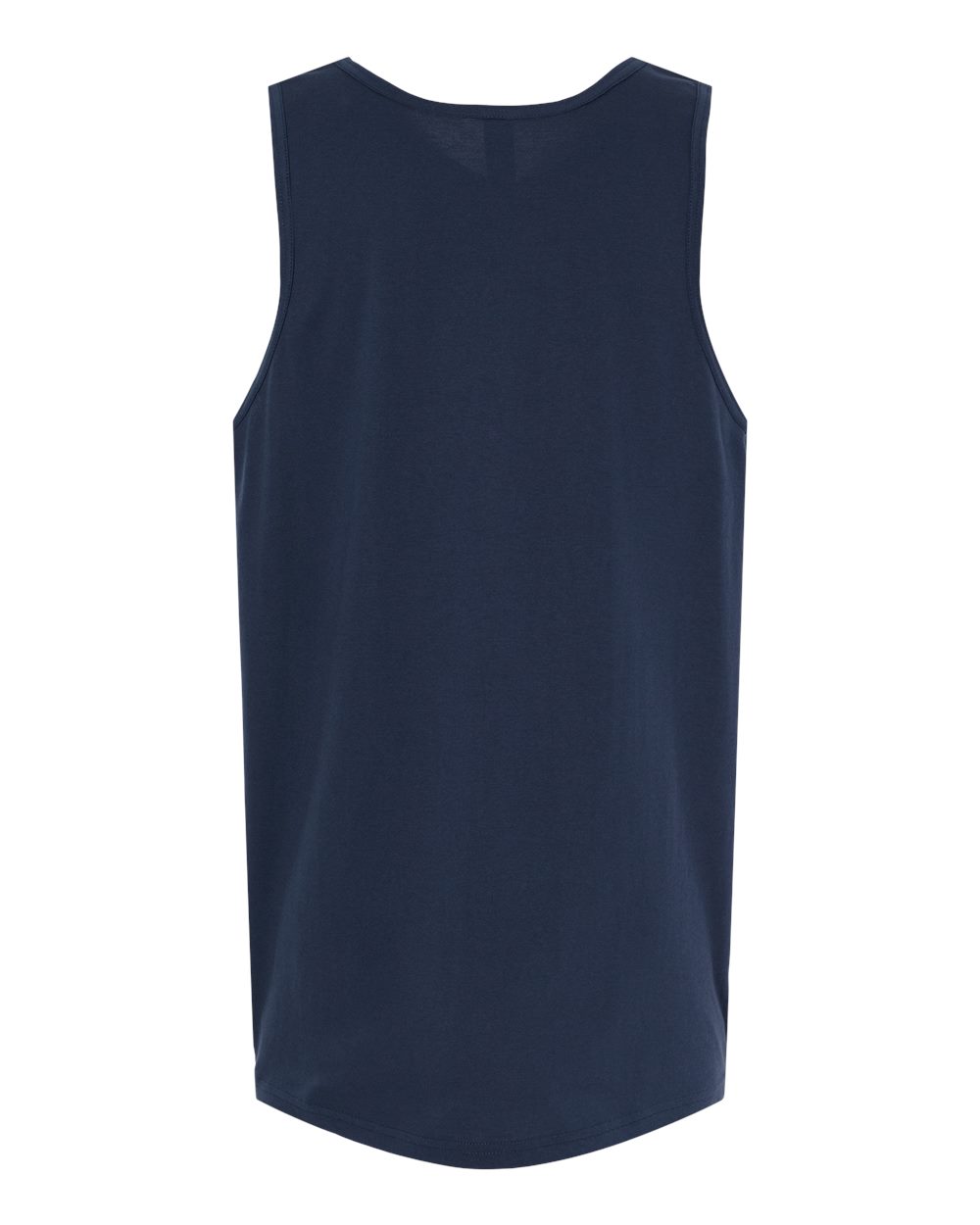Rear View of Navy Softstyle® Tank Top - 64200