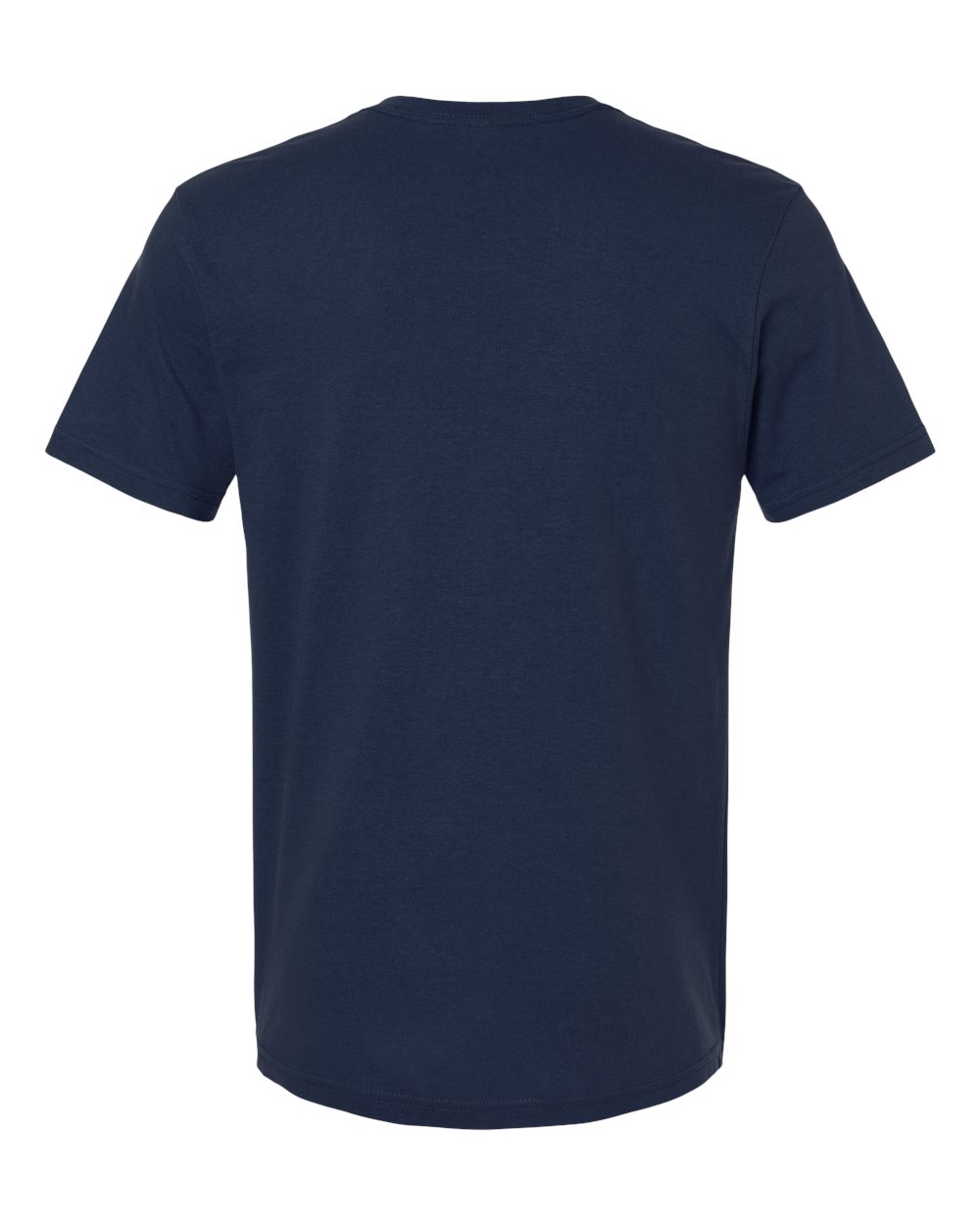 Rear View of Navy Softstyle® V-Neck T-Shirt - 64V00