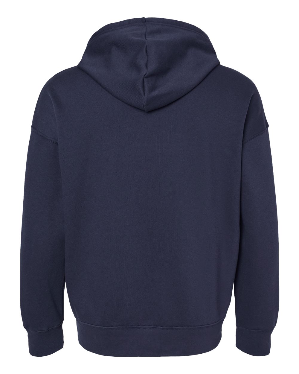 Rear View of Navy Sponge Fleece DTM Full-Zip Hoodie - 3759