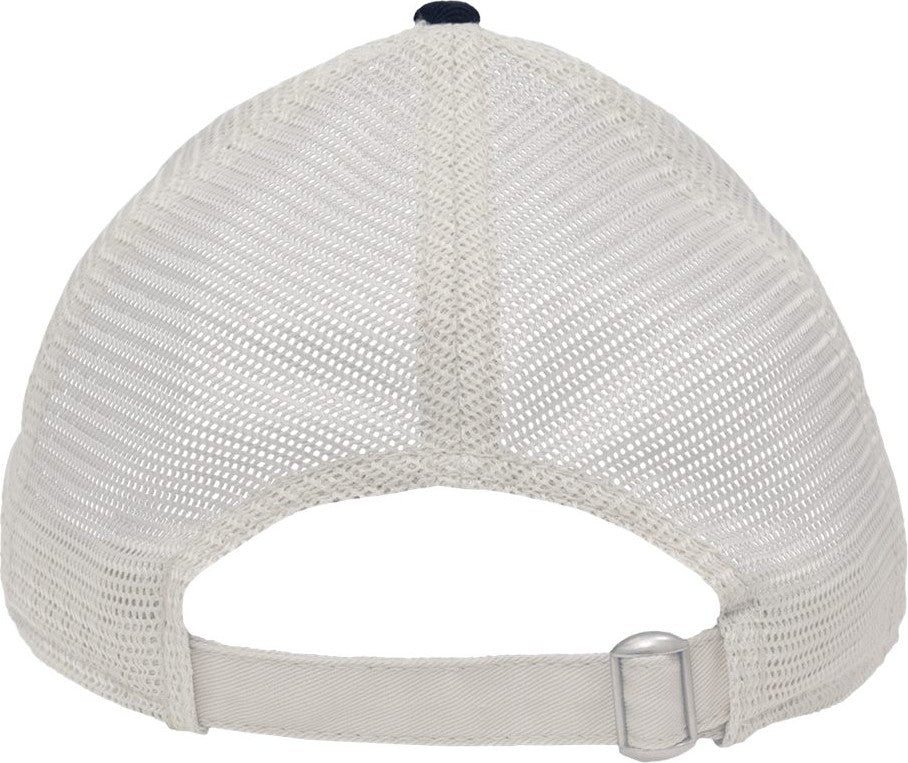Rear View of Navy/ Stone Mesh Dad Hat Fit - SP1750