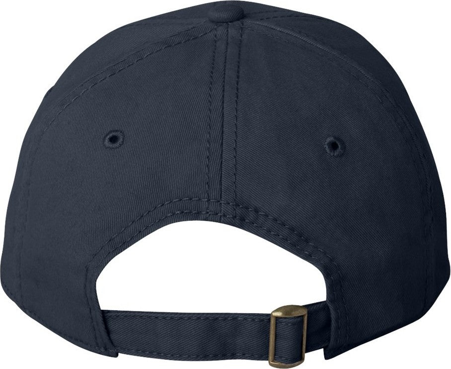 Rear View of Navy Structured Cap - AH30