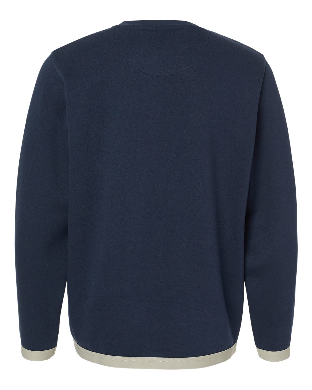 Rear View of Navy/ Titanium The Statement Fleece Crewneck Sweatshirt - 6789