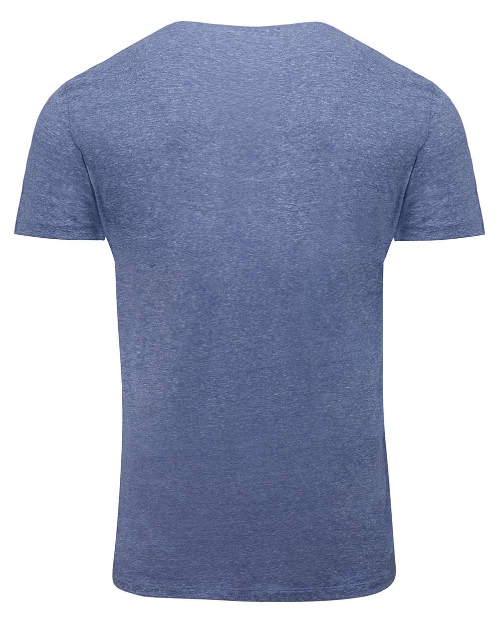 Rear View of Navy Triblend Triblend Short-Sleeve T-Shirt - 102A