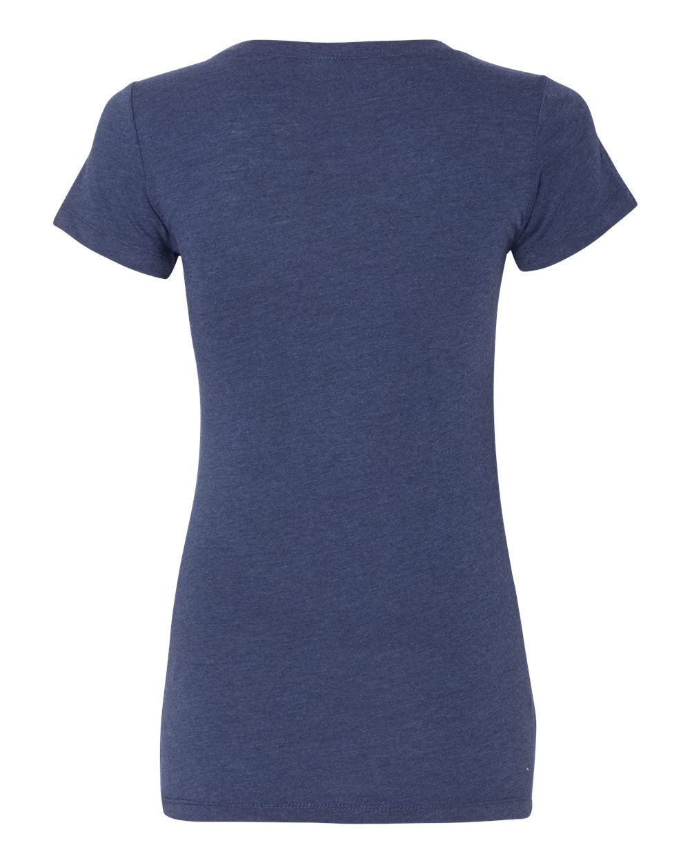 Rear View of Navy Triblend Women's Triblend Tee - 8413