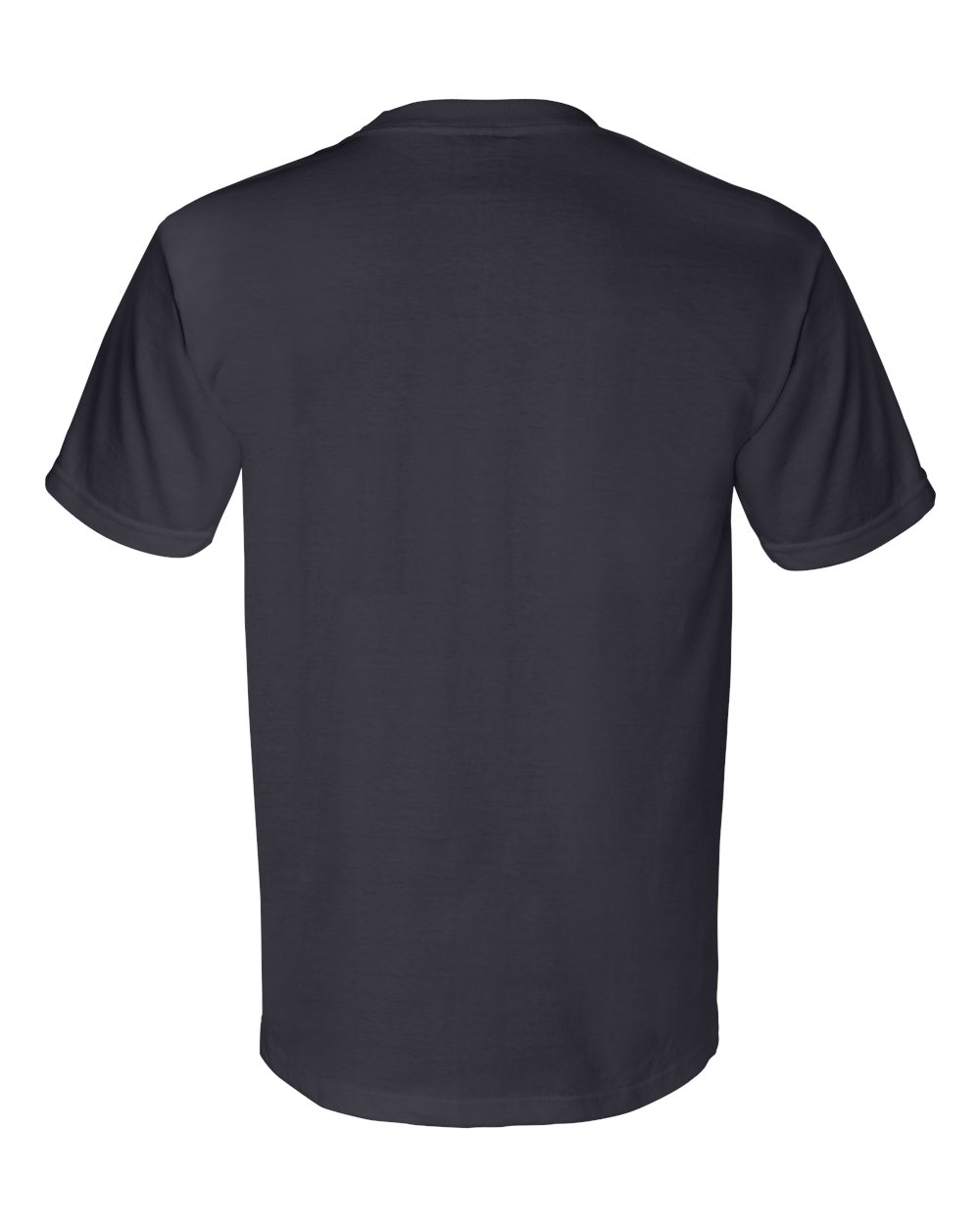 Rear View of Navy Union-Made Pocket T-Shirt - 3015