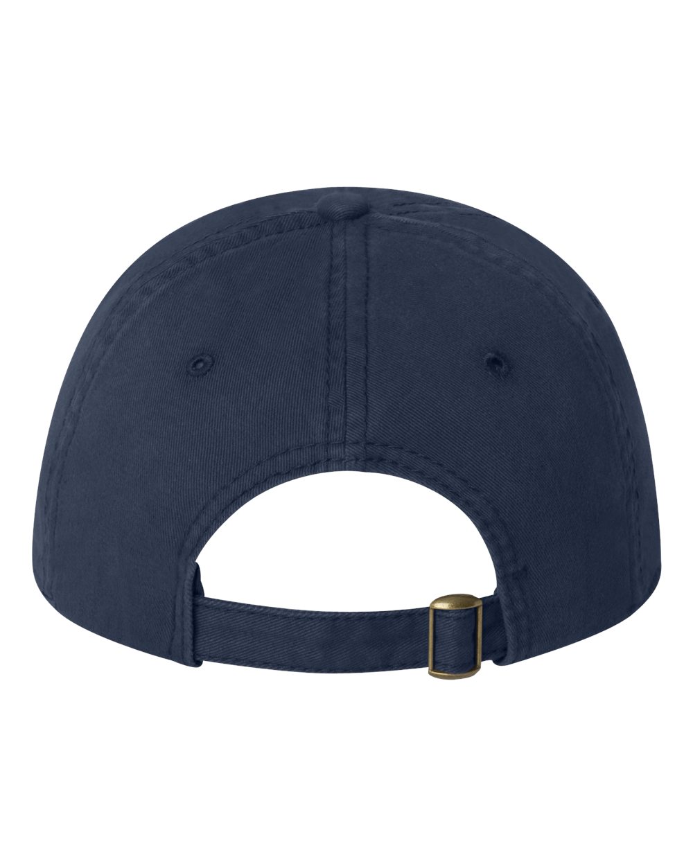 Rear View of Navy Unstructured Cap - AH35