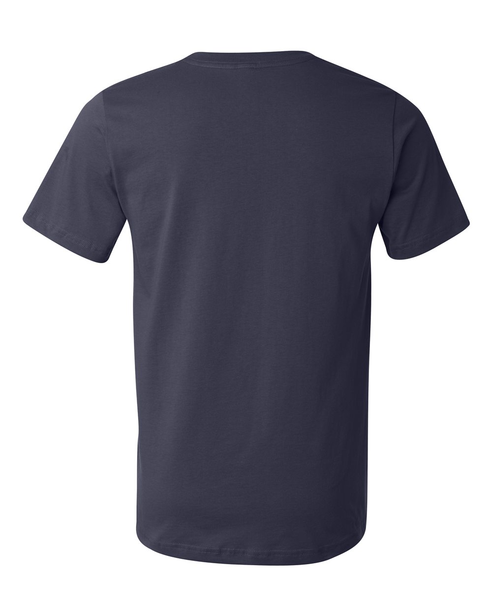 Rear View of Navy USA-Made Jersey Tee - 3001U