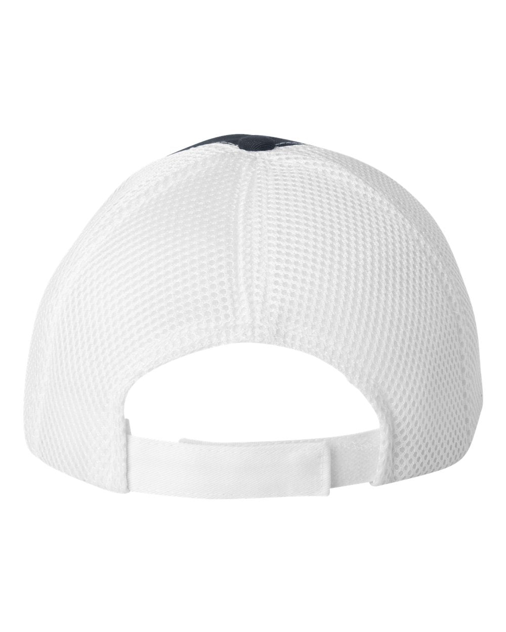 Rear View of Navy/ White Spacer Mesh-Back Cap - 3200