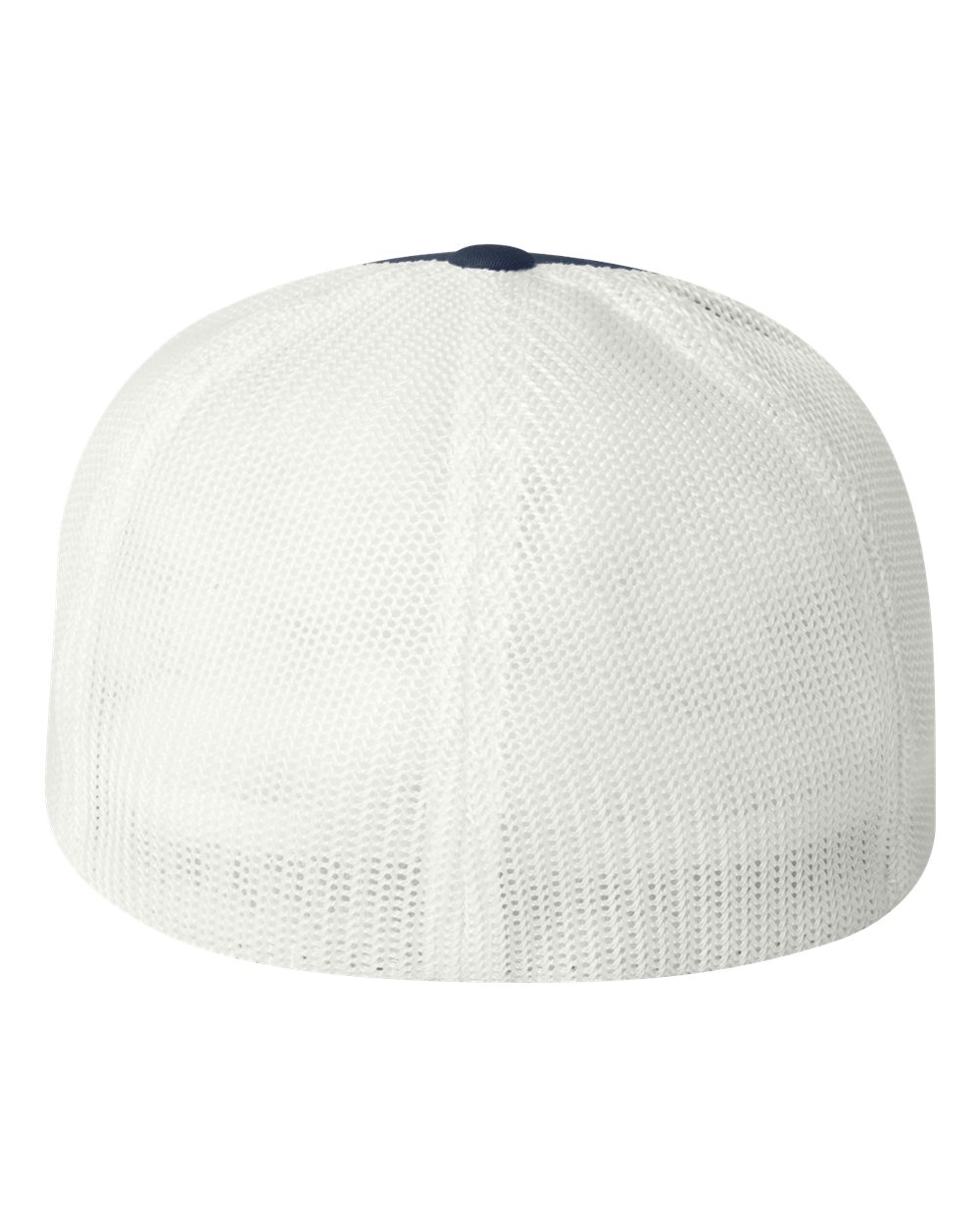 Rear View of Navy/ White Trucker Cap - 6511