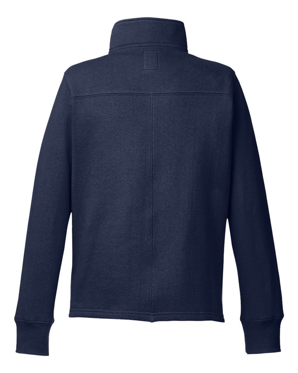 Rear View of Navy Women's Anchor Fleece Quarter-Zip Sweatshirt - N17397