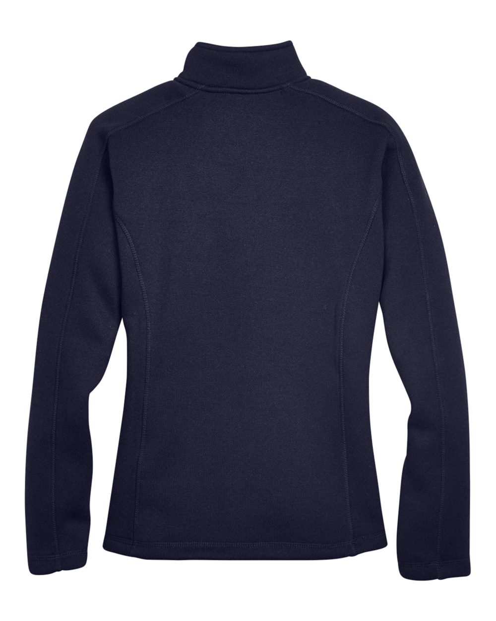 Rear View of Navy Women's Bristol Full-Zip Sweater Fleece Jacket - DG793W