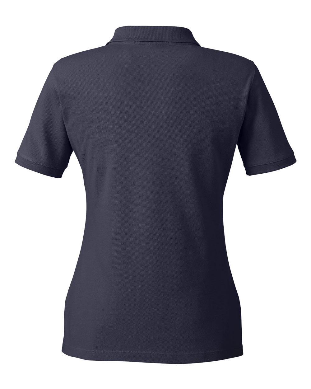 Rear View of Navy Women's Cotton Polo - M200W