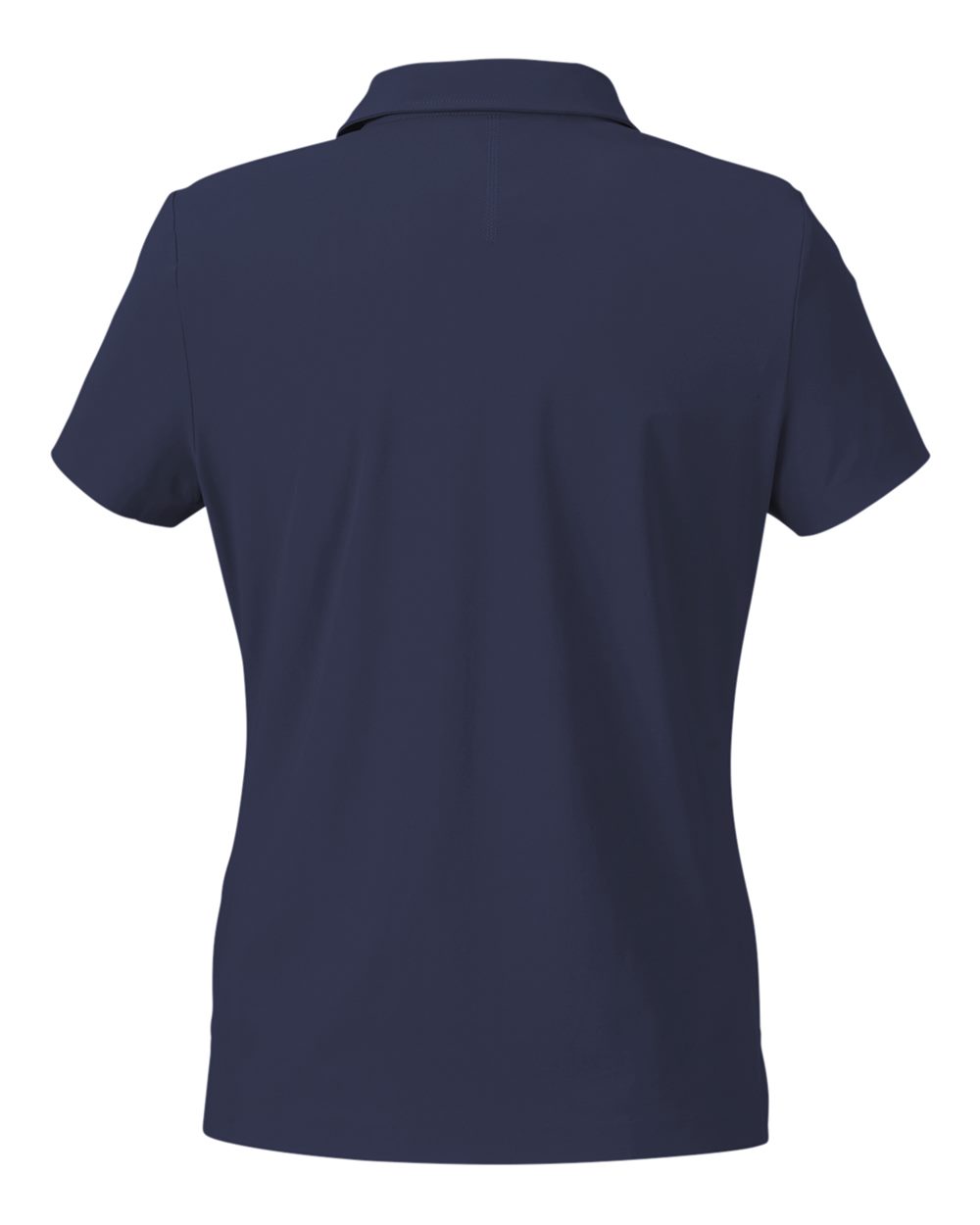 Rear View of Navy Women's CrownLux Performance® Windsor Welded Polo - DG110W