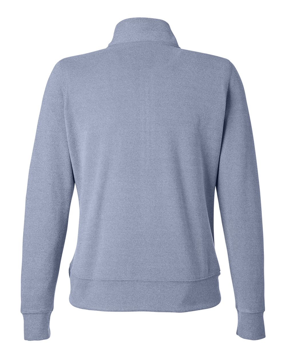 Rear View of Navy Women's Element Fleece Quarter-Zip Sweatshirt - 8762