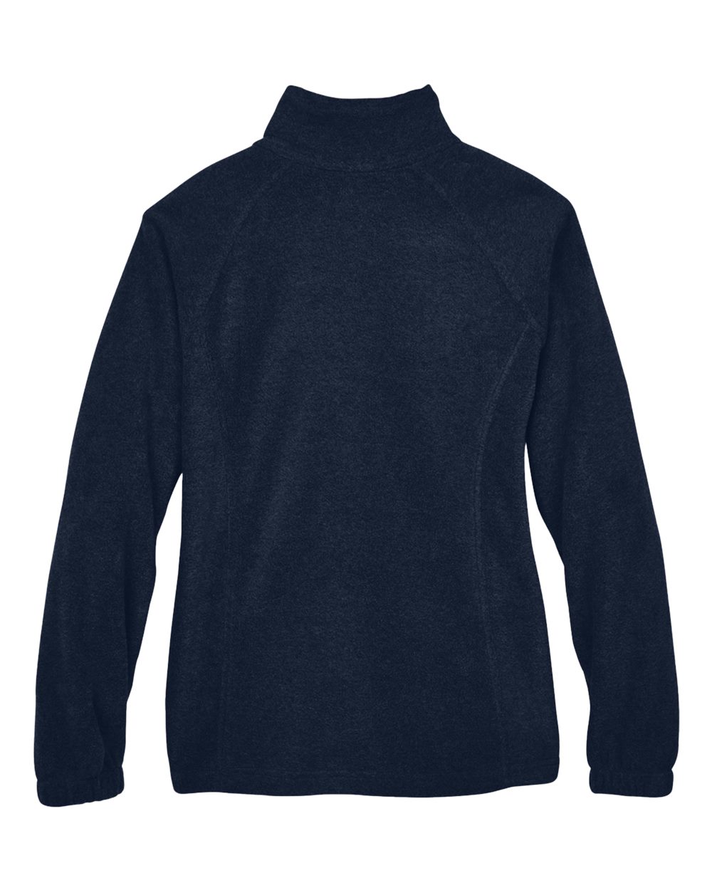 Rear View of Navy Women's Full-Zip Fleece - M990W