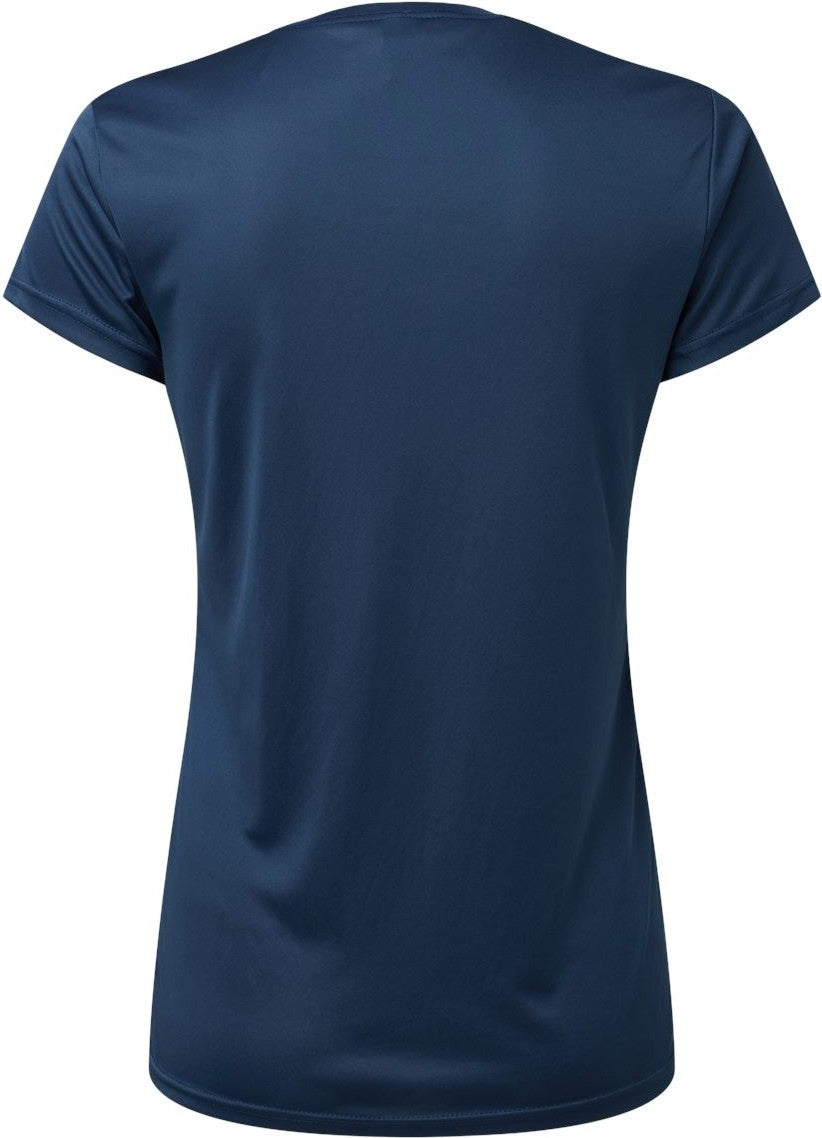 Rear View of Navy Women's Islander Performance T-Shirt - 204