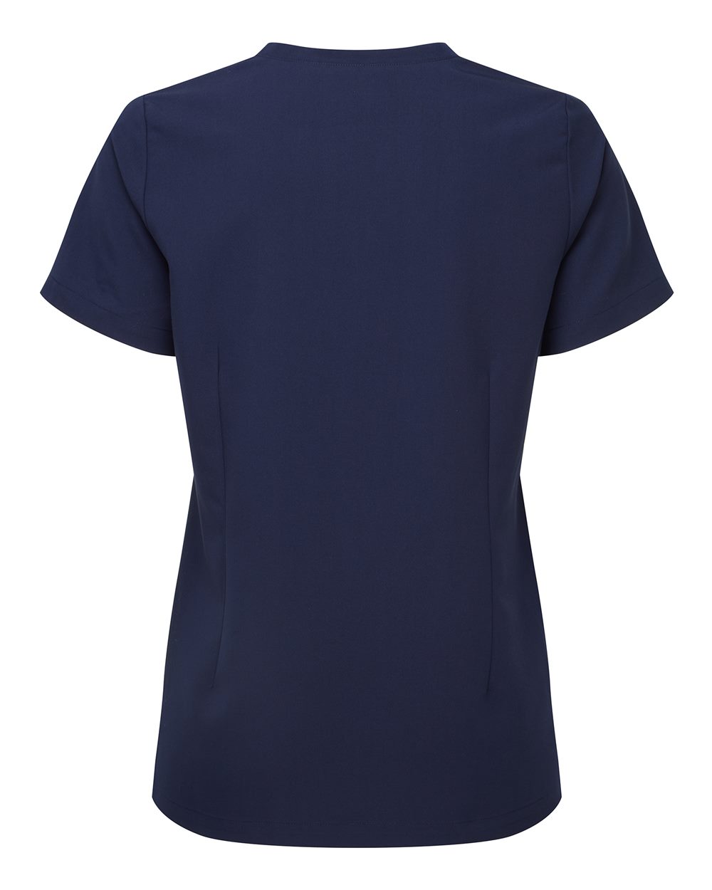 Rear View of Navy Women's Limitless V-Neck Stretch Scrub Top - NN300