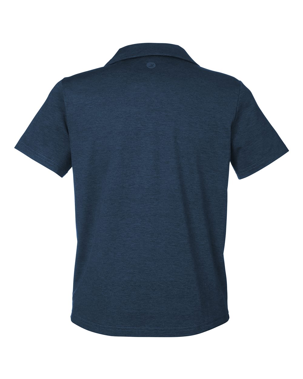 Rear View of Navy Women's Marbled Fairway Polo - PDP7058
