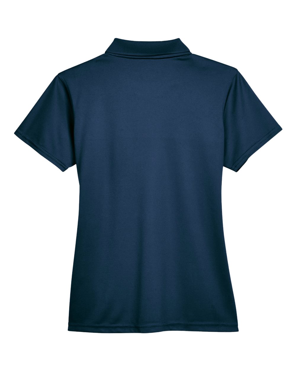 Rear View of Navy Women's Polyester Jersey Polo - M315W