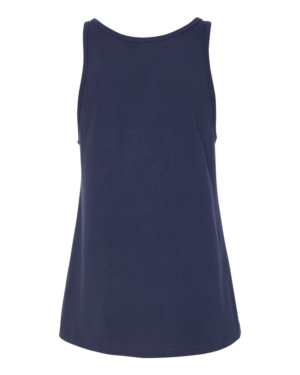Rear View of Navy Women’s Relaxed Jersey Tank - 6488