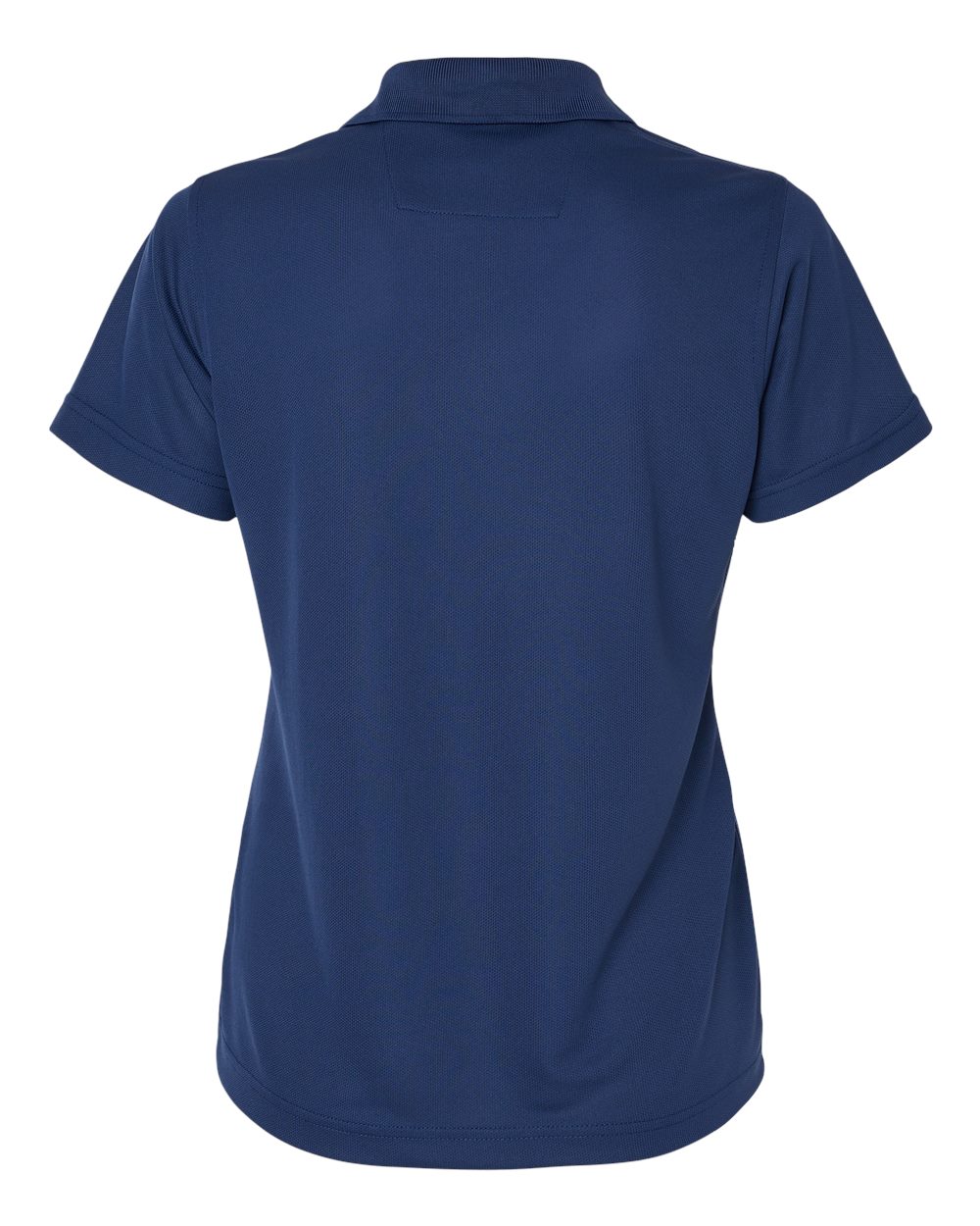 Rear View of Navy Women's Saratoga Performance Mini Mesh Polo - 104