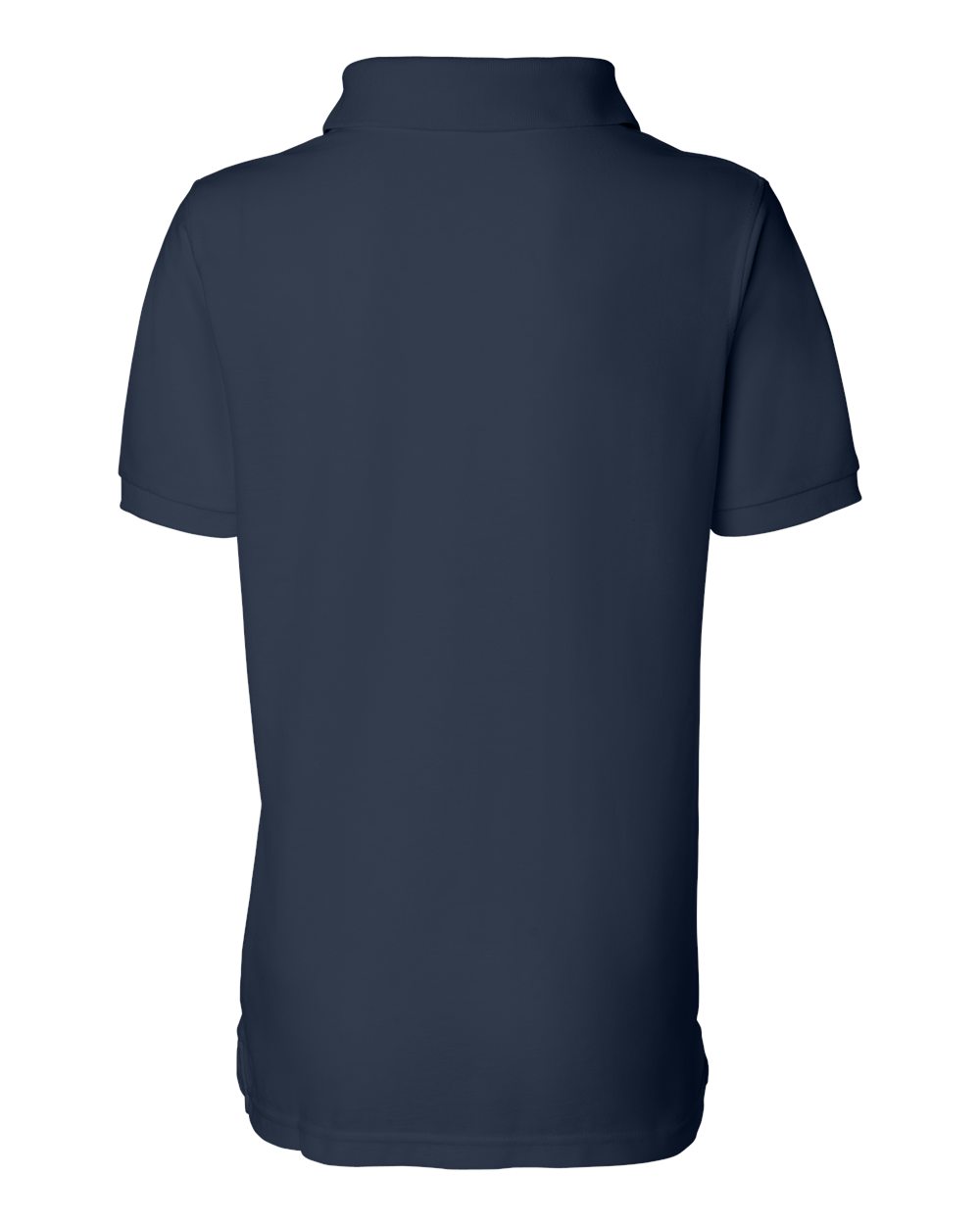 Rear View of Navy Women's Silky Smooth Piqué Polo - 5500
