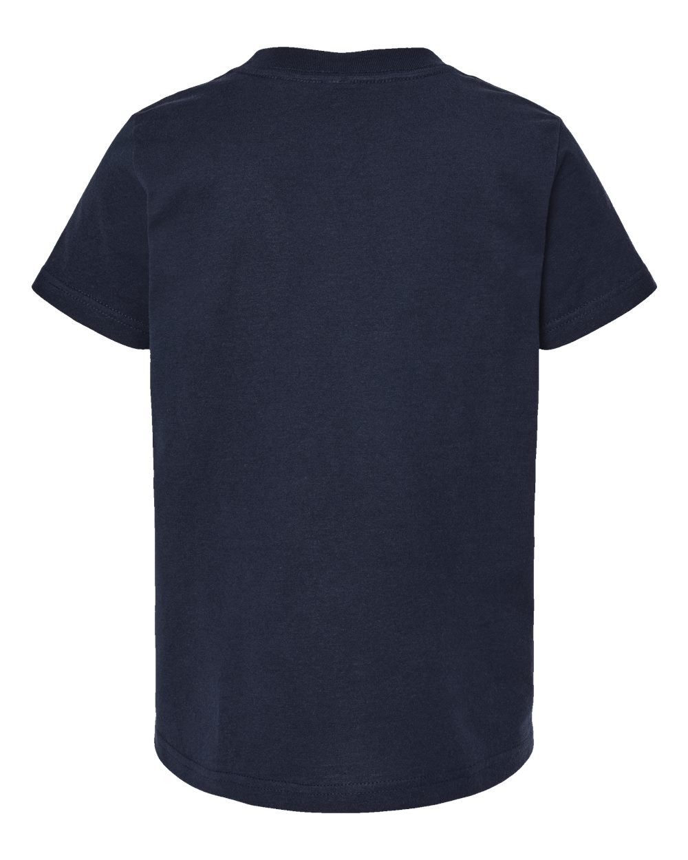 Rear View of Navy Youth Fine Jersey T-Shirt - 235