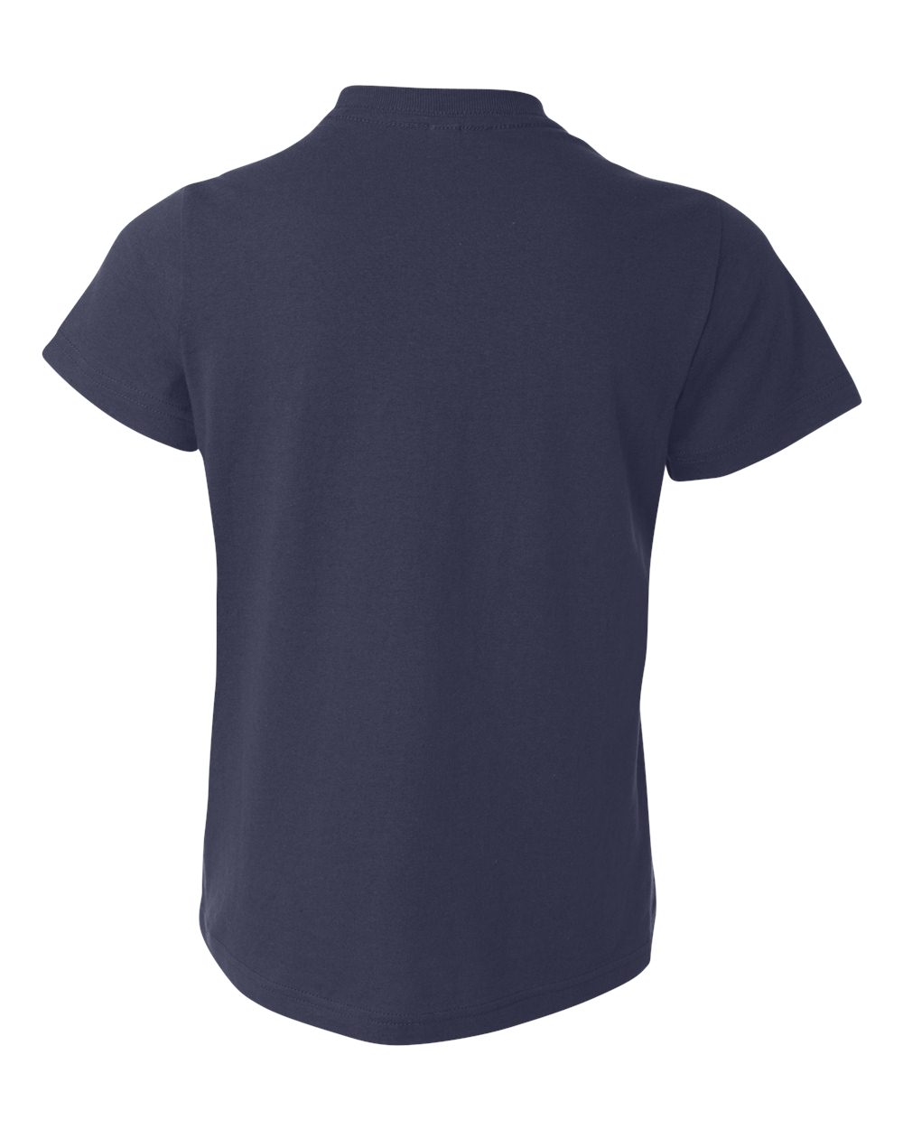 Rear View of Navy Youth Jersey Tee - 3001Y