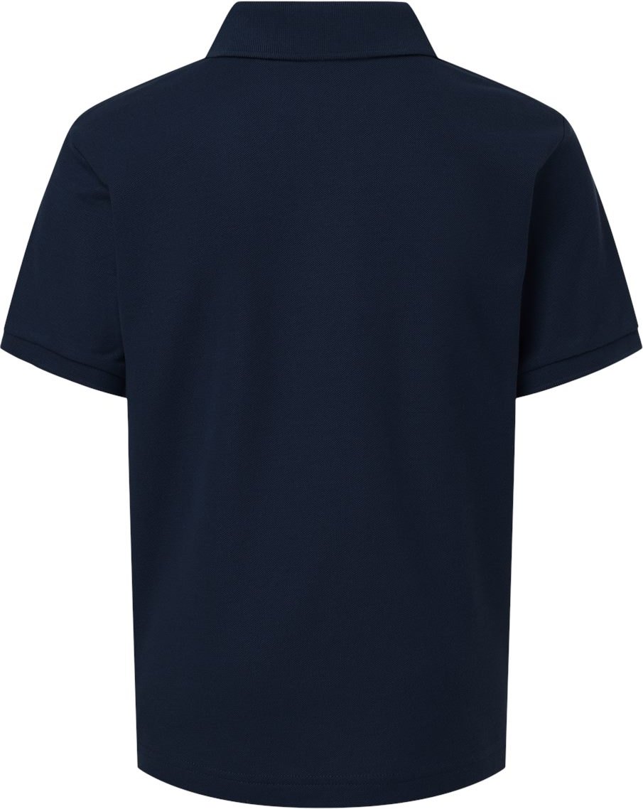 Rear View of Navy Youth Pique Polo - 62800Y