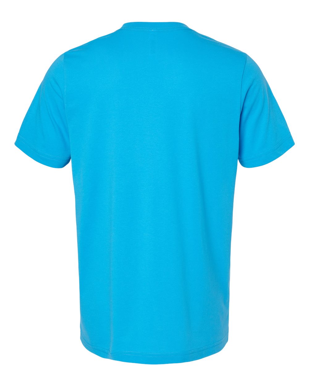 Rear View of Neon Blue CVC Jersey Tee - 3001CVC