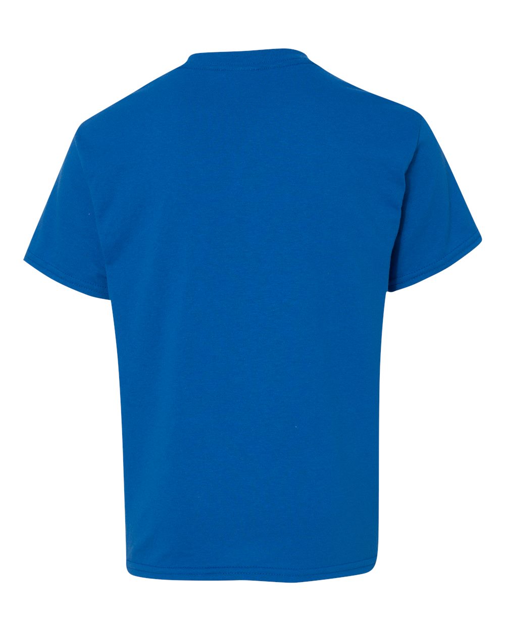 Rear View of Neon Blue Heavy Cotton™ Youth T-Shirt - 5000B