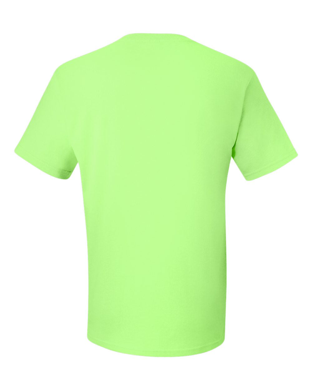 Rear View of Neon Green Dri-Power® 50/50 T-Shirt - 29MR